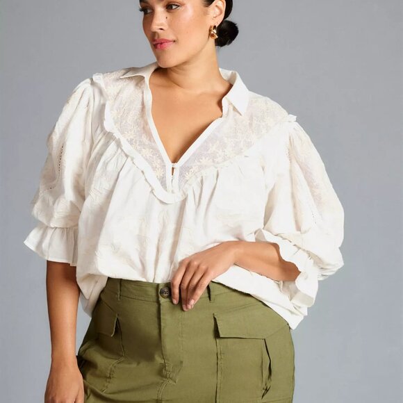 EUC By Anthropologie Heirloom Swing Blouse - Picture 1 of 5